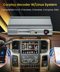 Jeep Cherokee Compass RAM CarPlay Decoder Retrofit Kit Wireless CarPlay And Android Auto Upgrade For Original Radio installed