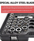 Special alloy steel blade and bushing set for Premium Cordless Electric Wire Stripper Machine With Dual Four Ah Batteries And Twenty Bushings.