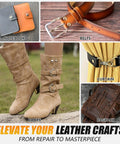 Leather Rivets Press Tool Kit With 160 Rivets And Installation Pliers for diverse leather crafts like belts, bags, and boots.