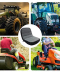 Weatherproof Tractor Seat Cover With Tool Pockets And Anti Slip Backing Padded No Sweat Oxford Fabric Lawn Mower Seat Protector
