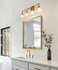 Hot Gold Bathroom Light Fixtures Modern Farmhouse Vanity Lights Over Mirror Four Light Vanity Lighting With Frosted Glass
