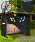 All Weather Outdoor Swing Cover For A 3 Seat Triple Seater Patio Hammock And Glider Chairs Waterproof Porch Canopy Garden Furniture Shield UV Resistant Tear Resistant Heavy Duty Weatherproof Protector covering a swing under rain and sun