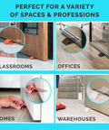 Heavy Duty Rubber Door Stoppers Set Of 6 For Carpet Hardwood Concrete And Tile Doors Wedges Used In Various Settings