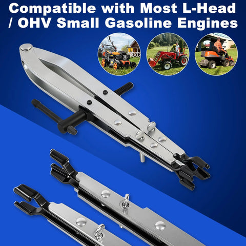 Valve Spring Compressor Tool For Small-Engines Replacement Part 750-174 shown with manual screw system and metal construction