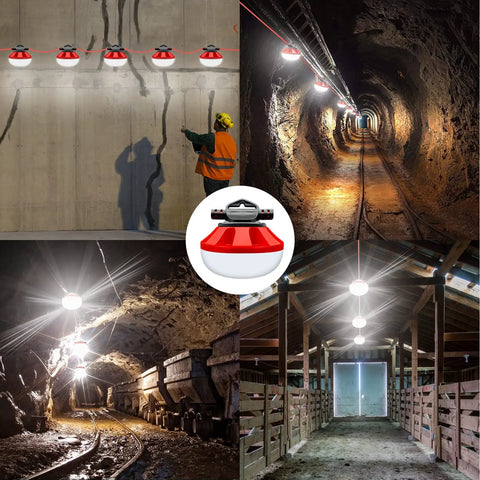Boss Grade LED Construction String Lights 100W 10000 Lumens 100Ft Length Heavy Duty For Job Sites Renovations Mines Caves