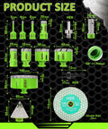 Tough As Nails 14 Piece Diamond Hole Saw Kit With Five Eighths Inch Thread And Precision Core Bits sizes and details diagram