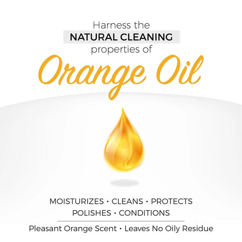 Orange Oil Wood Cleaner And Polish Spray For All Wood Surfaces Restorer And Conditioner Delivers Boss Level Shine On Cabinets Floors And Furniture Hardwood Floor Safe No Wax Build Up One Gallon benefits description.