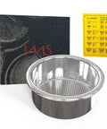 54mm Espresso Portafilter Basket for Breville Precision 18-22g Pro Grade with box and espresso guide in background