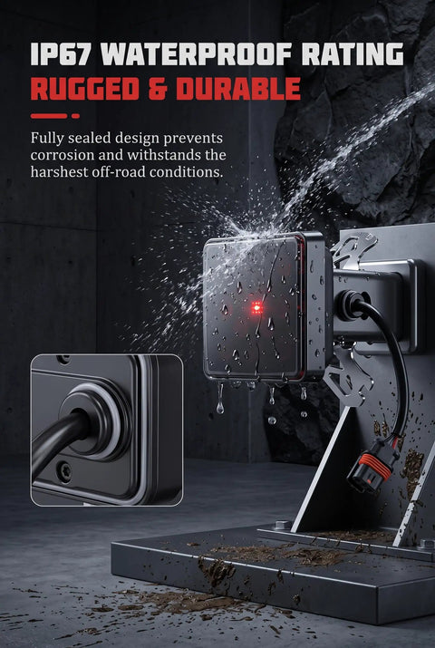 Trailer Hitch Light With 15 LED Beefy Bright Red Braking Light Smoked Lens 2 Inch Receiver Fit Water Resistant Square Taillight