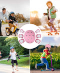 Kid Friendly 7 Piece Protective Gear Set With Adjustable Helmet Knee Pads Elbow Pads And Wrist Guards For Outdoor Sports Like Cycling Skateboarding Roller Skating And Scooter Pink For Ages 3 To 10.