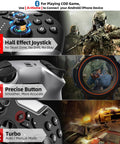 Wireless Game Controller for Switch PC iPhone Android Apple Arcade TV Steam With Bluetooth 4.0 and Wired USB Connection Hall Effect Joysticks