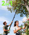 Cordless 2-In-1 Electric Pruning Shears With Extension Pole No Ladder Needed Reach From Handheld To 15 Ft for tree trimming