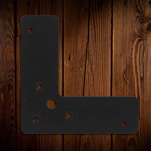 Stainless Steel Corner Brackets 4 Pack L Shaped Built Tough 100x100mm 2mm Thick Wear Resistant Black Shelf Braces