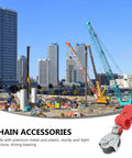 Tough As Nails Five Piece Steel Wire Rope Pulley Set Featuring Rock Solid Industrial Hoisting Blocks in a construction site.
