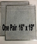 Two 16x19 inch reusable aluminum air filters for Nordyne A Coil replacement 917763, washable HVAC and furnace filter 2 pack