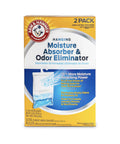 Fragrance Free Hanging Moisture Absorber And Odor Eliminator 2 Pack box front view with product details