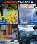 Versatile uses of Beast Mode Cordless Leaf Blower With Dual 4Ah Batteries And Fast Charger Turbo Jet 500000 RPM Power