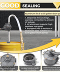 Heavy Duty Drum Pump For 5 To 55 Gallon Drums With 35 Inch Extension Tube showing aluminum pump design and features
