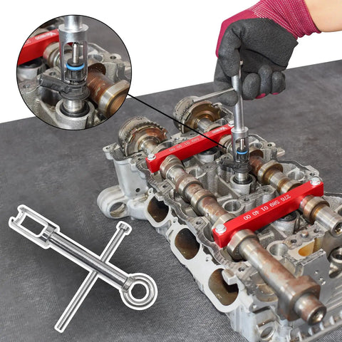 Pro Grade Engine Timing Locking Kit With 4 Camshaft Adjuster Tools, Fuel Injector Puller for Mercedes Benz M157 M276 M278 Engines