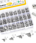 304 Stainless Steel Heavy Duty Screw Set With 920 Pieces Assorted Machine Screws And Nuts And Washers Kit From Kadrick In Sizes 4 40 6 32 8 32 10 24 Phillips Pan Head SAE For Home DIY Auto Repair And Light Industrial Projects