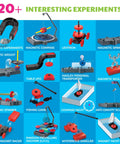 Image of 20+ experiments in the Hands-On Magnet Exploration Kit For Kids Ages 5 And Up With Magnetic Toys Wand And U-Shaped Magnet