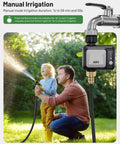 Smart WiFi Sprinkler Timer With Rain Delay, Auto And Manual Modes, Outdoor Hose Irrigation Controller For Patios, Lawns And Gardens