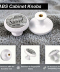 12 Pack Motivational Quote Cabinet Knobs For Kitchen And Bathroom With Rustic Wood Farmhouse Charm, 1.37 Inch Drawer Knobs