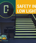 Glow In The Dark Tape With 30 Feet Of 1 Inch Width Premium Industrial Grade Indoor And Outdoor Luminous Tape For Night Time Visibility Easy To Spot Objects And Safer Steps on stairs and light switch in low light