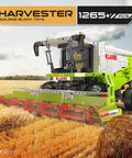 Claas Lexion 760 Remote Controlled Combine Harvester Building Blocks Kit in a wheat field, showcasing realistic design