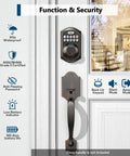 Fingerprint Door Lock With Keyless Entry Electronic Keypad Deadbolt No Fuss Setup Auto Lock 4 Unlock Methods 20 Fingerprints