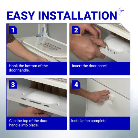 Step-by-step installation of Upgraded Dryer Door Handle Replacement Fits Most Top Name Brands Replaces AP5999398 PS11731583 W10861225VP W10714516