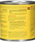 Rich Interior Wood Stain Dark Walnut Half Pint Can showing label instructions for use and safety precautions.