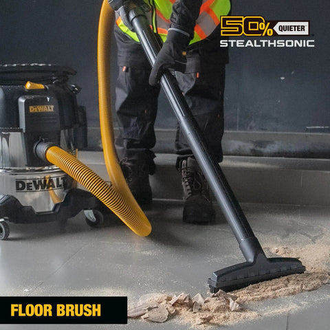 StealthSonic 5 Gallon Wet Dry Shop Vacuum Ultra Quiet With 4 HP Power Stainless Steel Canister cleaning concrete floor