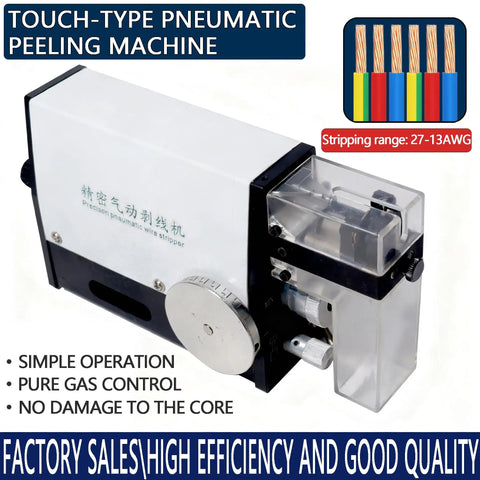 Air Driven Wire Stripping Machine For Quick Clean Strips Of Small Gauge Wires 0.03 To 2.5 Mm2 Awg 32 To Awg 14 Portable