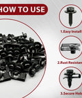 Go-To 50-Piece Automotive Body Bolts And Screws With U-Nut Clips Kit for multipurpose fender bumper and engine splash shield