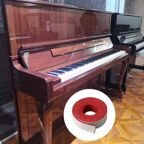Red And White Replacement Piano Spring Rail Felt For Keyboard Maintenance, high-quality pressed felt in a rolled form.