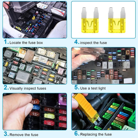 Keep Your Daily Driver Running Smooth With This Nifty 408 Piece Standard Mini And Micro2 Blade Fuse Assortment Kit Featuring Slick Color Coded Replacement Fuses For Fast Fixes On Cars Trucks Rvs And Boats With Puller - Steps to inspect and replace fuses.