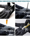 Heavy Duty Grip Work Gloves With Level 3 Needle Resistance, Level 5 Puncture Protection And A7 Cut Resistant, Size Large
