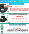 Guide to confirm availability of Trailer Hub Kit for 5200 to 6000 lbs trailers, showing measurements for bolt pattern and hub length