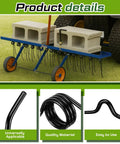 20 Pcs Dethatcher Replacement Spring Tines For Lawn Tractor Attachment with blocks on tow-behind lawn care tool