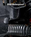 Close-up of AirTag Adhesive Security Mount TagVault Low Profile Holder With 3M VHB Adhesive, IP69 waterproof on vehicle.