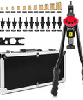 16 Inch Rivet Nut Tool Kit With Quick Change Head For Effortless Mandrel Swaps, Pro Grade Rivet Nut Setter, Includes 12 Metric And SAE Mandrels