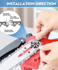 Installing 8 Inch Mini Chainsaw Chain Set 2 Pack With Sharpening Kit for Quick Cuts, One Quarter Inch Pitch Low Profile.043 Gauge