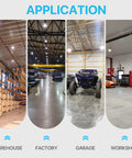 UFO Led High Bay Light 150W 21,750 Lumen 5000K Dimmable One To Ten Volt UL Listed, lighting applications in warehouse, factory, garage, workshop