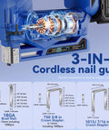 Image showing the internal components of the 2 In 1 Cordless Brad Nailer And Staple Gun With Brushless Motor For DIY And Upholstery Work.
