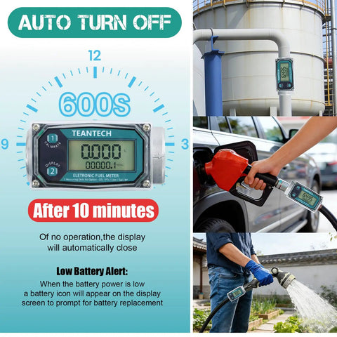 Dope Fuel Flow Meter With One Inch Inlet And Three Quarter Inch Adapters, Real Time LCD Readout, Accurate To One Percent, Cumulative Flow Counter, Instant Readouts, Easy Inline Installation For Gas Systems on inline tank and nozzle setup