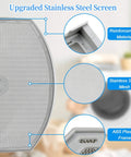 Close-up of dryer lint screen replacement fits GTD series models, showing stainless steel mesh and ABS plastic frame.