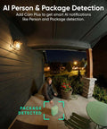 AI detection demonstration by Battery Powered Video Doorbell Camera With 1-To-1 Head-To-Toe View, HD Plus 1536x1536, Color Night Vision