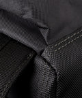 Close-up of Heavy Duty Built To Last 1680 Denier Poly Carpenter Tool Belt With Gel Padded Suspenders material stitching detail.