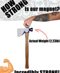 Demonstration of magnet strength lifting a 2.23lb axe with Stainless Steel Rear Transmission Magnetic Fill And Drain Plug